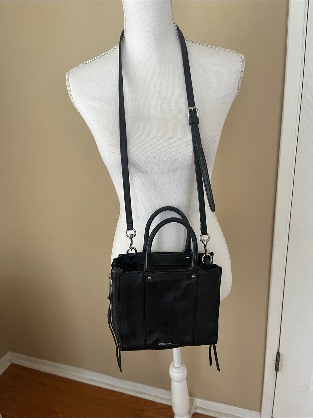 REBECCA MINKOFF Mini MAB purse bag Crossbody Leather 8” x 7.5”